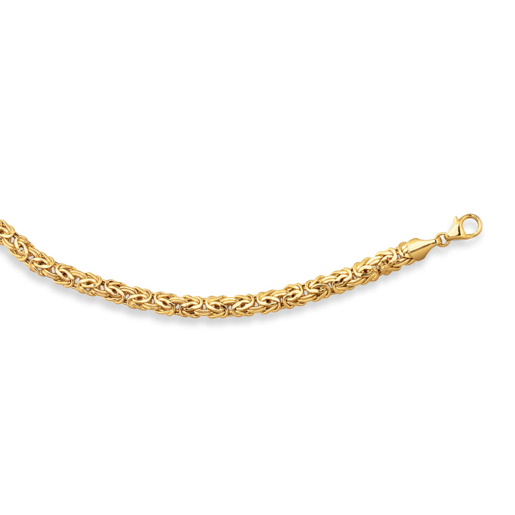 14K Gold 6Mm Byzantine Necklace