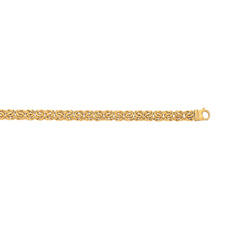 14K Gold 7.2Mm Byzantine Necklace