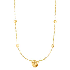 14K Gold Polished Love Knot Necklace