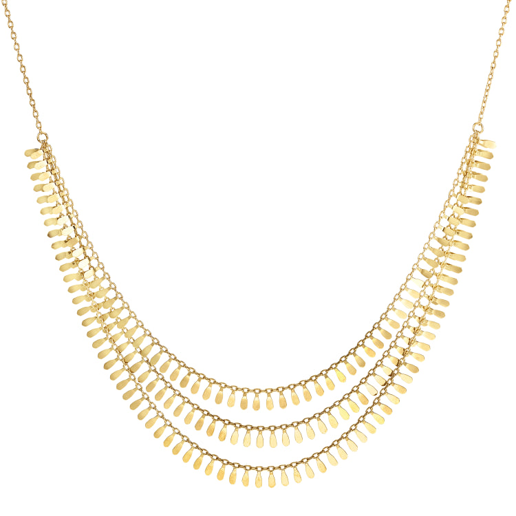 14K Gold Flora Multi-Strand Necklace