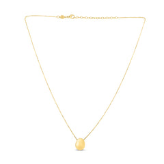 14K Gold Polished Bean Necklace