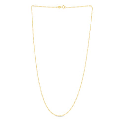 14K Gold 1.3Mm Figaro Chain