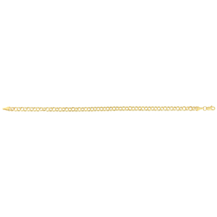 14K Gold Mini Double Link Charm Bracelet