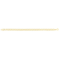 14K Gold Small Double Link Charm Bracelet