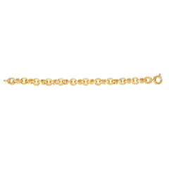 14K Gold Round Link Bracelet