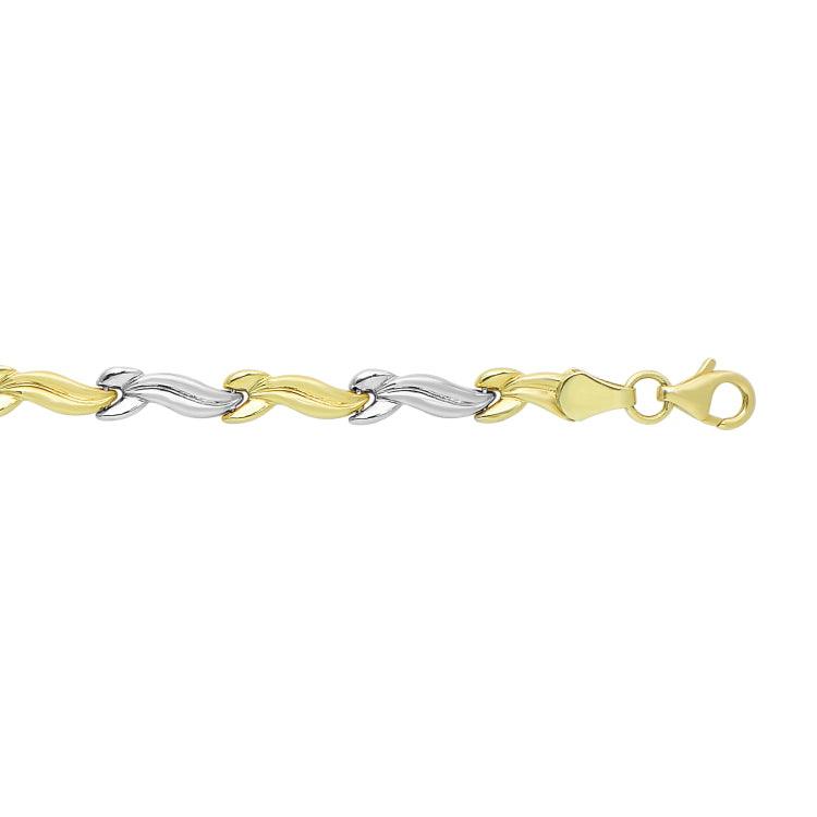 14K Two-Tone Gold S Stampato Bracelet