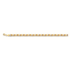 14K Two-Tone Gold Satin X Stampato Bracelet