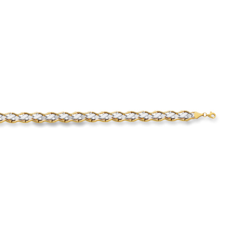 14K Two-Tone Gold X Stampato Bracelet