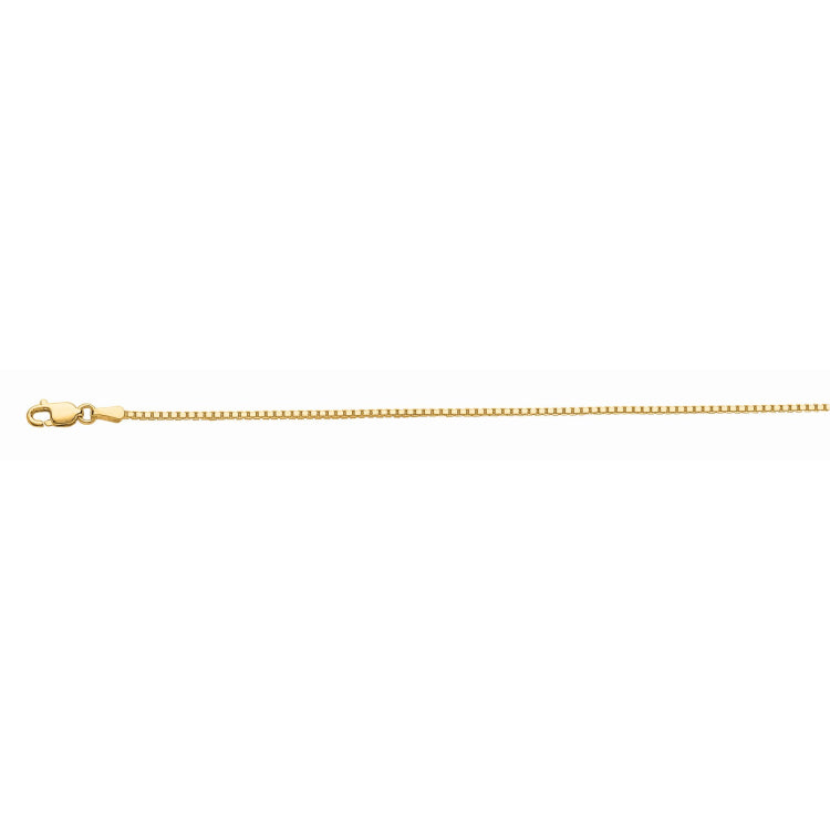 10K Gold 1.2Mm Octagonal Box Chain