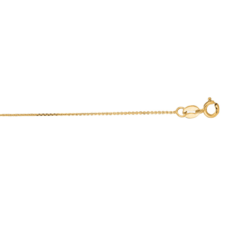 10K Gold .5Mm Diamond Cut Flat Cable Chain