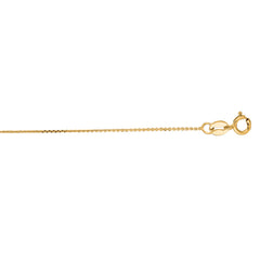 10K Gold .5Mm Diamond Cut Flat Cable Chain