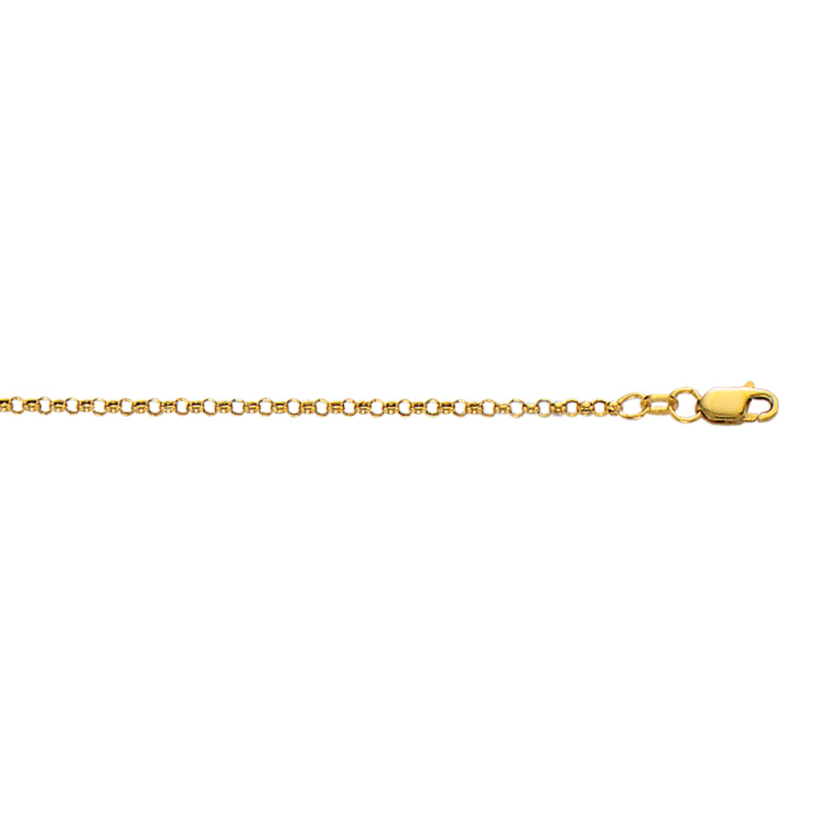 10K Gold 2.4Mm Lite Rolo Chain