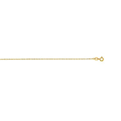 10K Gold .80Mm Machine Rope Chain Carded