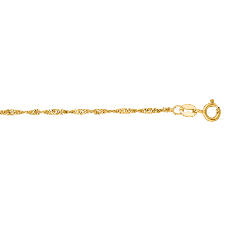 10K Gold 1.5Mm Singapore Chain