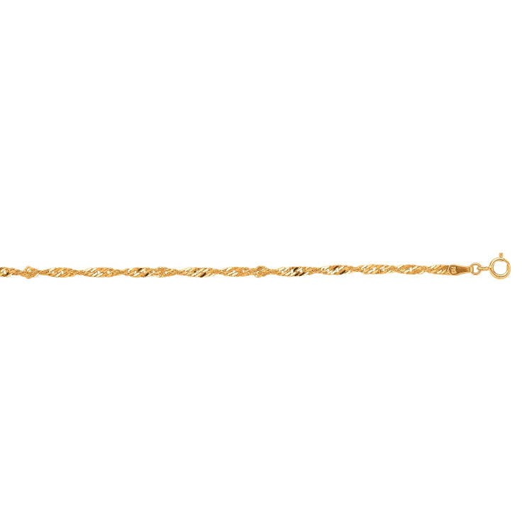 10K Gold 2.2Mm Singapore Chain