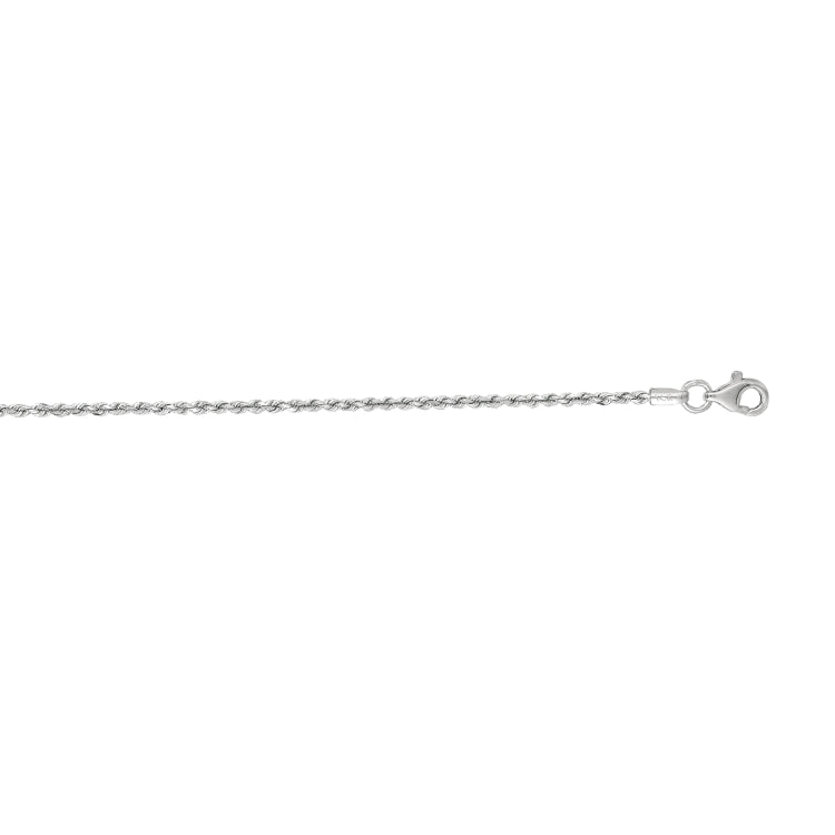 10K Gold 1.6Mm Solid Diamond Cut Royal Rope Chain