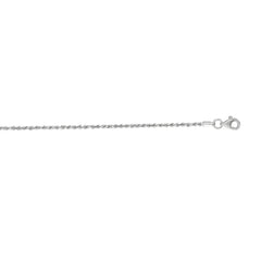 10K Gold 1.6Mm Solid Diamond Cut Royal Rope Chain