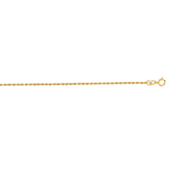 10K Gold 1.4Mm Solid Diamond Cut Royal Rope Chain