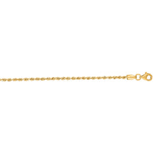 10K Gold 1.8Mm Solid Diamond Cut Royal Rope Chain