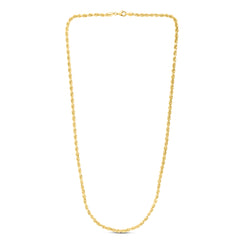 10K Gold 4.0Mm Solid Diamond Cut Royal Rope Chain