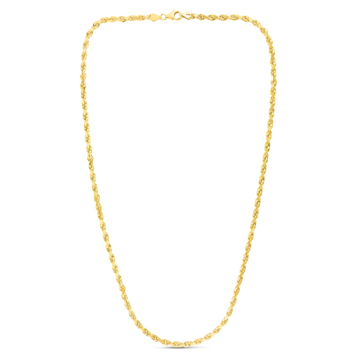 10K Gold 5.0Mm Solid Diamond Cut Royal Rope Chain