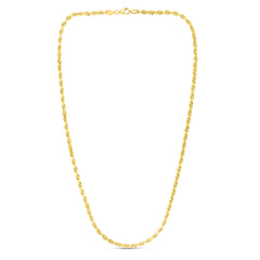 10K Gold 5.0Mm Solid Diamond Cut Royal Rope Chain