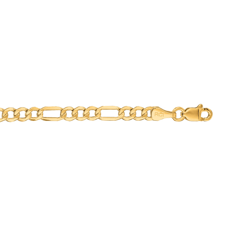 10K Gold 3.7Mm Lite Figaro Chain