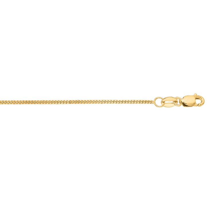 10K Gold 1Mm Gourmette Chain