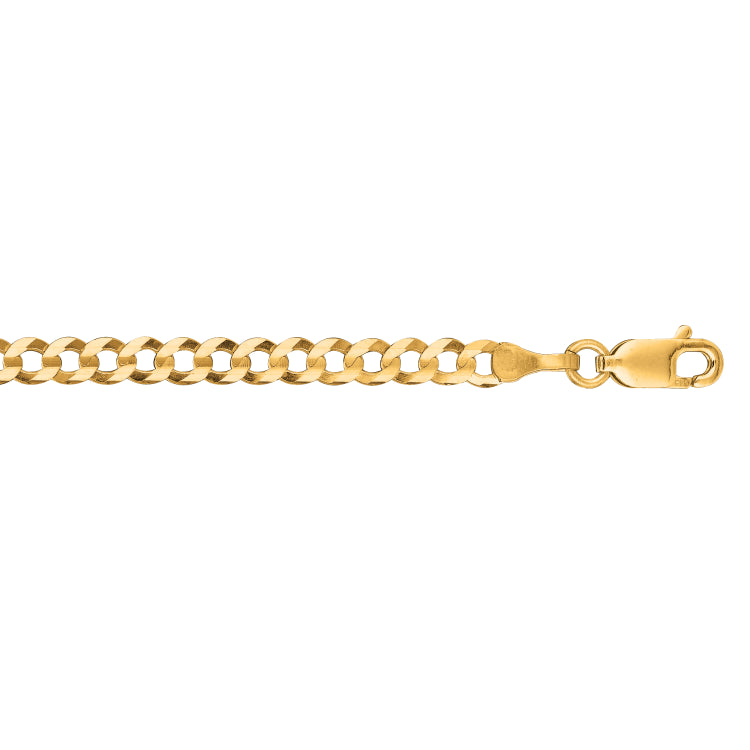 10K Gold 3.2Mm Comfort Curb Chain