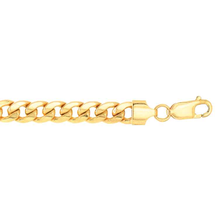 10K Gold 7Mm Semi-Solid Miami Cuban
