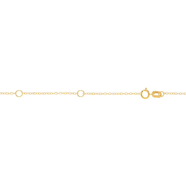 10K Gold 1.3Mm Extendable Piatto Chain