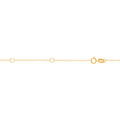 10K Gold 1.3Mm Extendable Piatto Chain