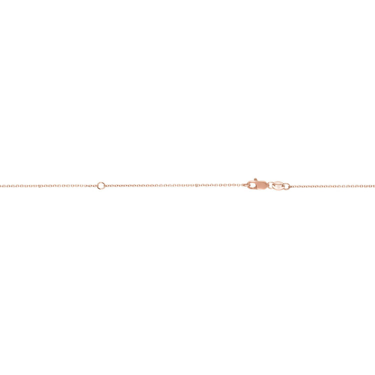 10K Gold 0.87Mm Extendable Diamond Cut Cable Chain