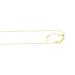 10K Gold 0.68Mm Adjustable Box Chain