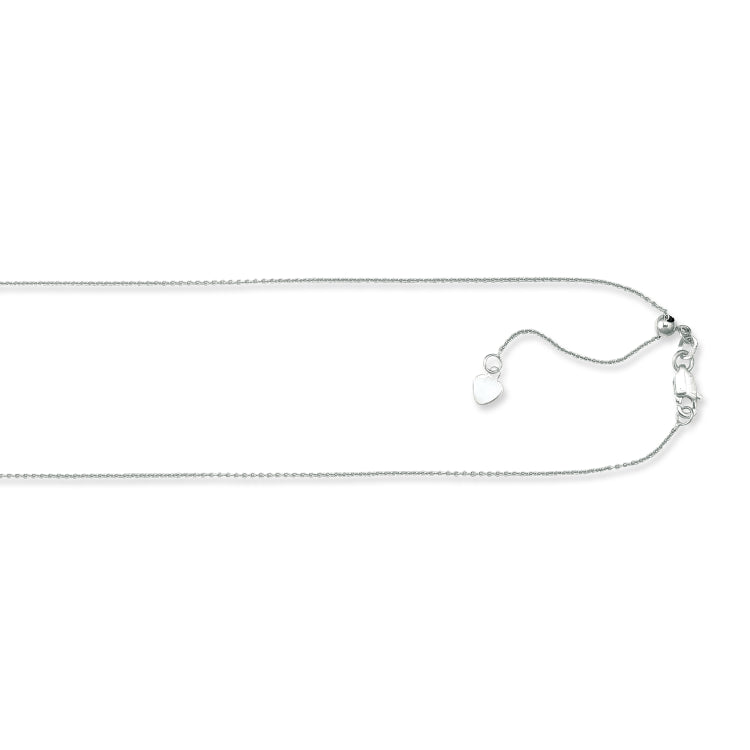 10K Gold 1.1Mm Adjustable Cable Chain