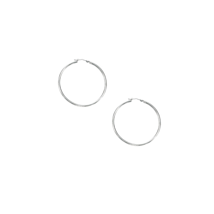 10K Gold 1.5X30Mm Hoop Earring