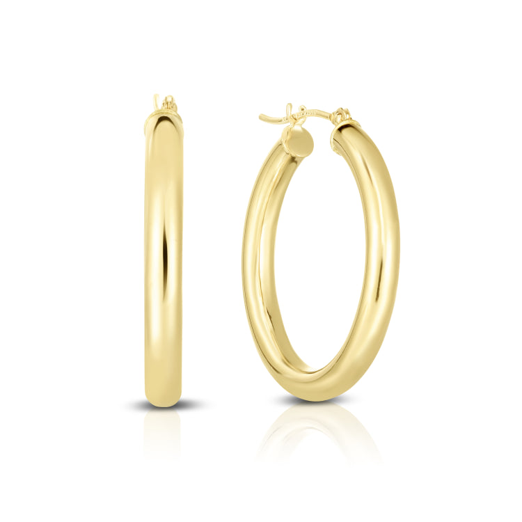 10K Gold 3X25Mm Hoop Earring