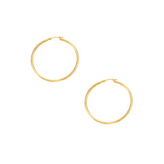 10K Gold 2X40Mm Hoop Earring