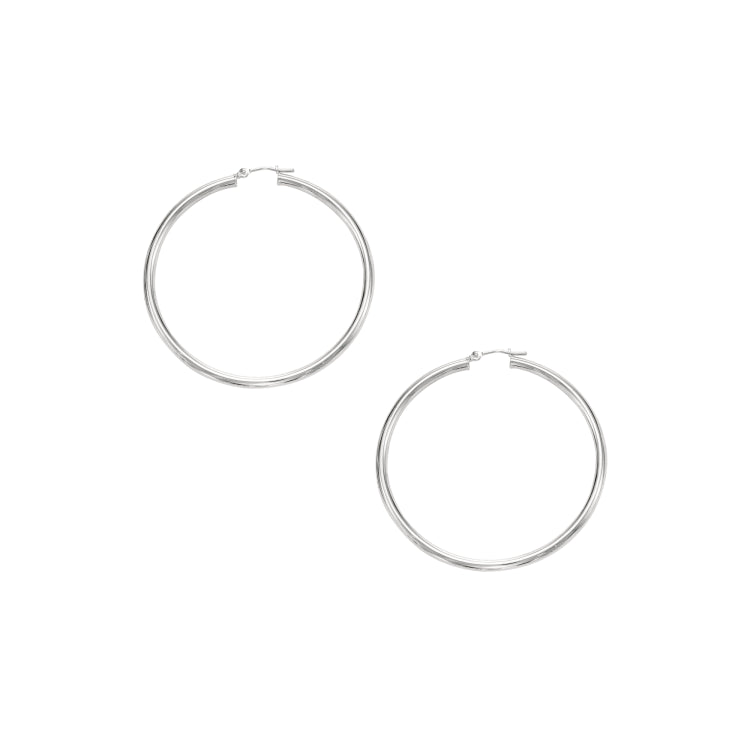 10K Gold 2X40Mm Hoop Earring