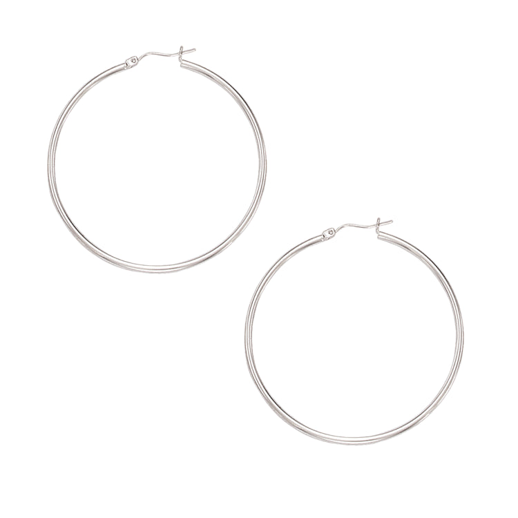 10K Gold 2X50Mm Hoop Earring
