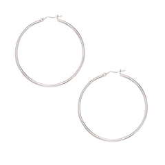 10K Gold 2X50Mm Hoop Earring