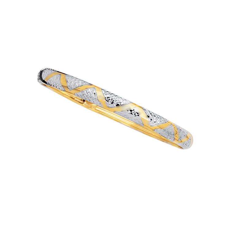 10K Gold 6Mm Diamond Cut & Polished Bracelet