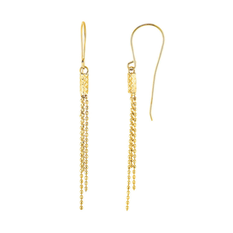 10K Gold Chain Drop Earring