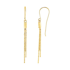 10K Gold Chain Drop Earring