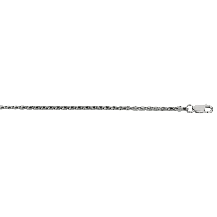 Silver 2.2Mm Diamond Cut Wheat Chain
