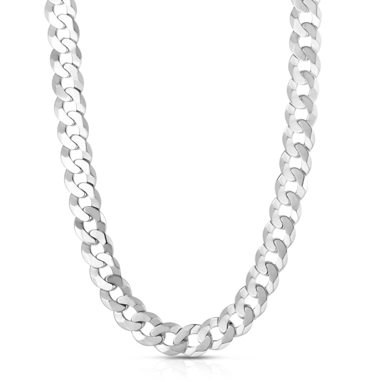 Silver 9.5Mm Comfort Curb Chain