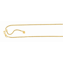 Silver 1.5Mm Adjustable Yellow Sparkle Chain