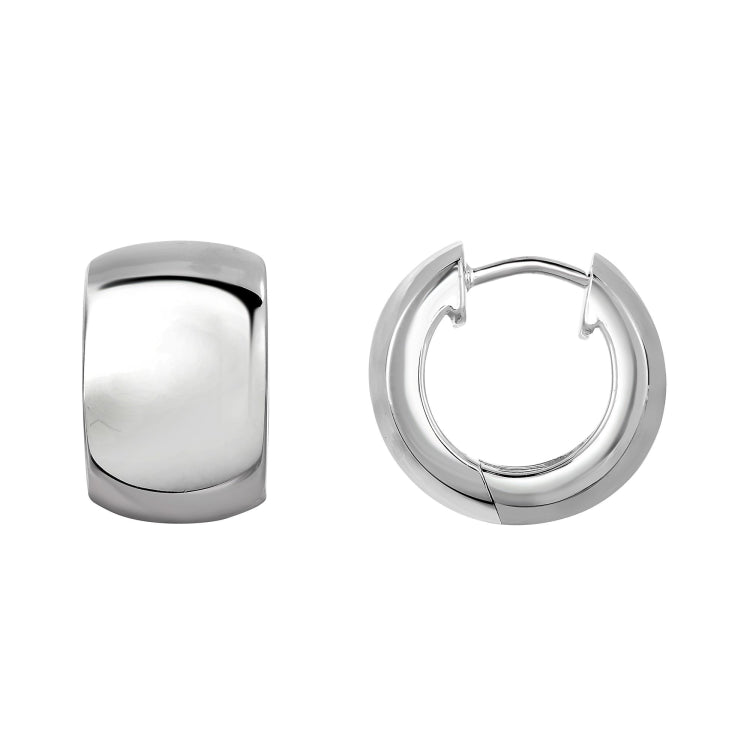 Silver 10X16Mm Huggie Earring