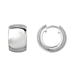 Silver 10X16Mm Huggie Earring