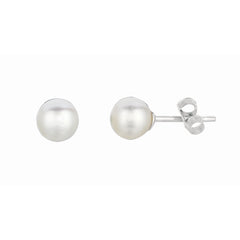 Silver 5Mm Freshwater Pearl Earring